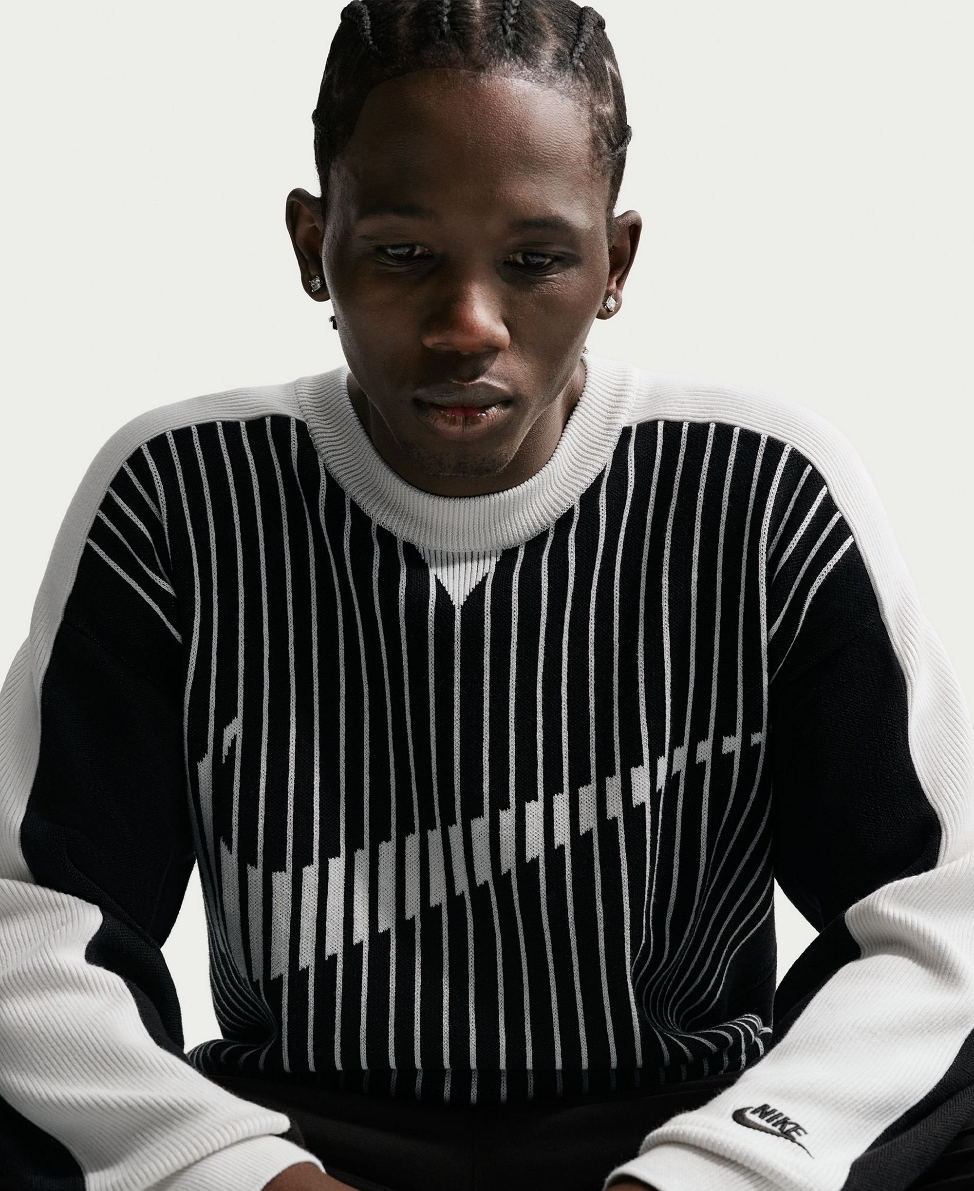 Nike Men's Sportswear Club Jersey Sweater - Black/sail
