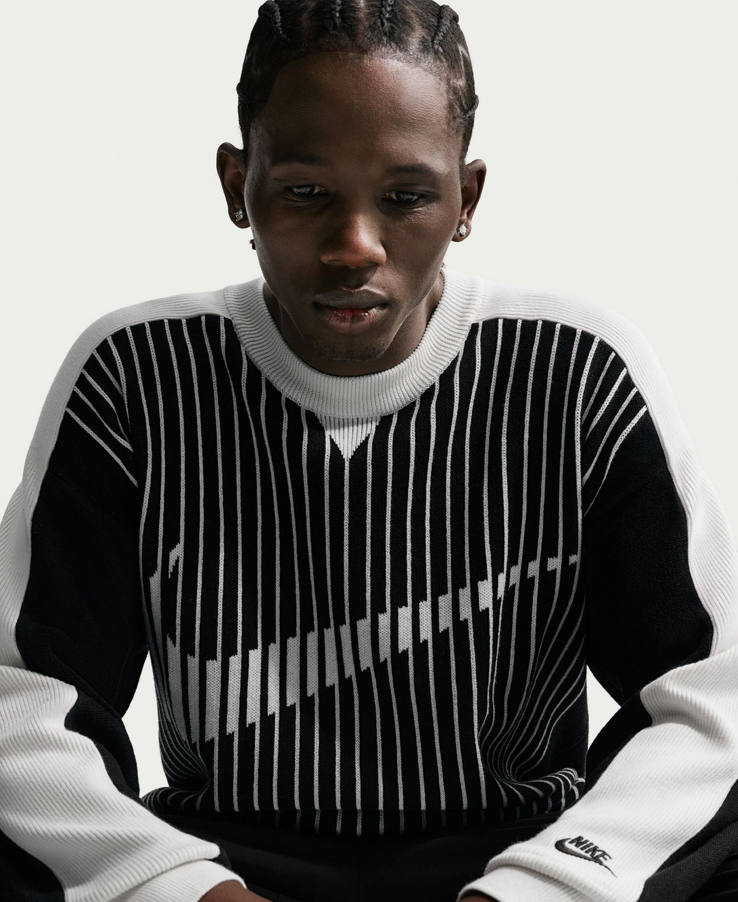 Nike Men's Sportswear Club Jersey Sweater - Black/sail