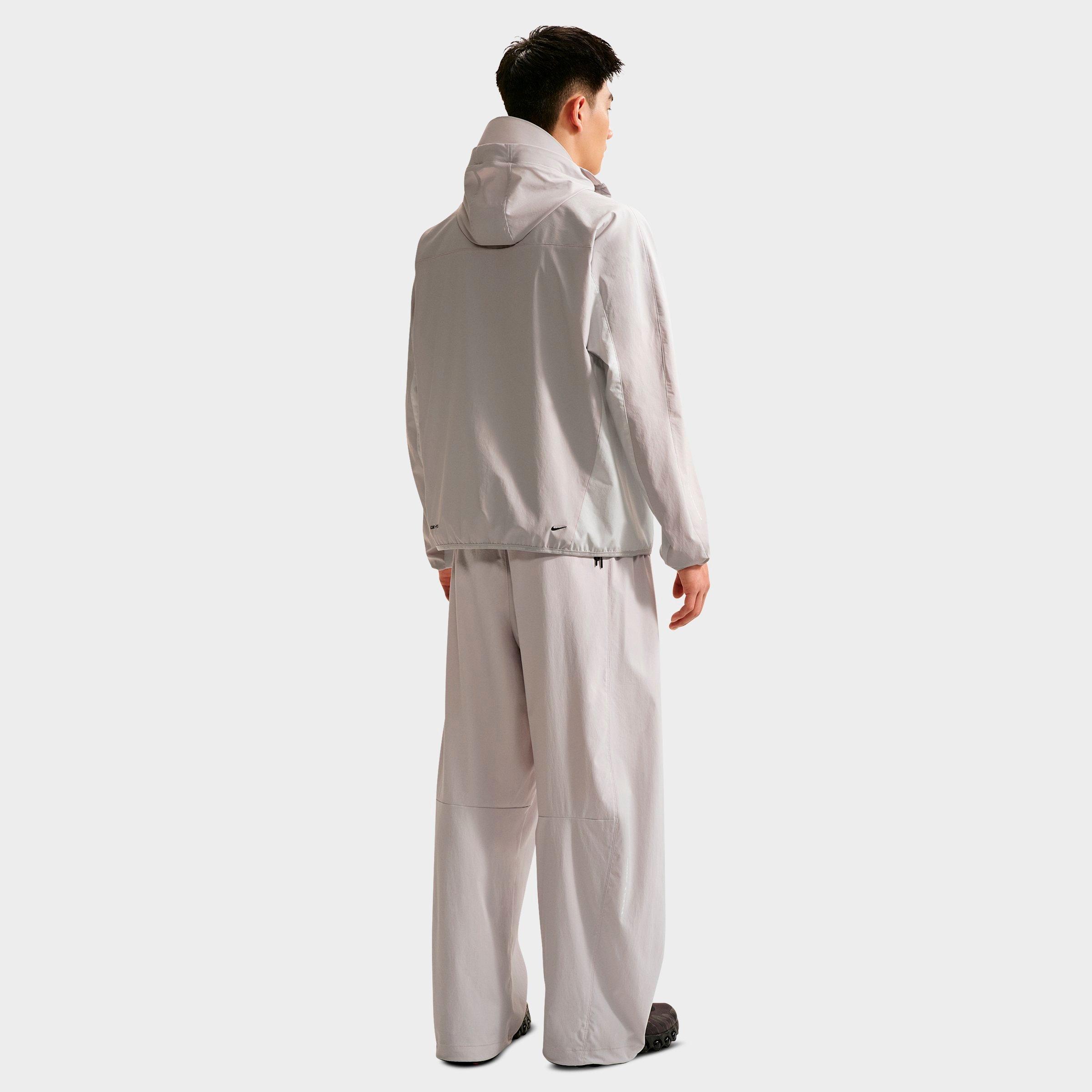 Men's Nithtke Tech Helios Dri-FIT Long-Sleeve Full-Zip Shell - Grey Fog/Off White/Black