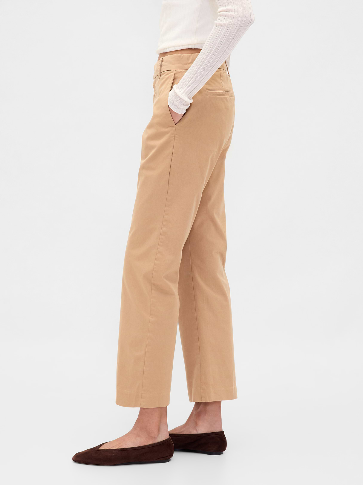 Mid Rise Khakis - Mojave tan