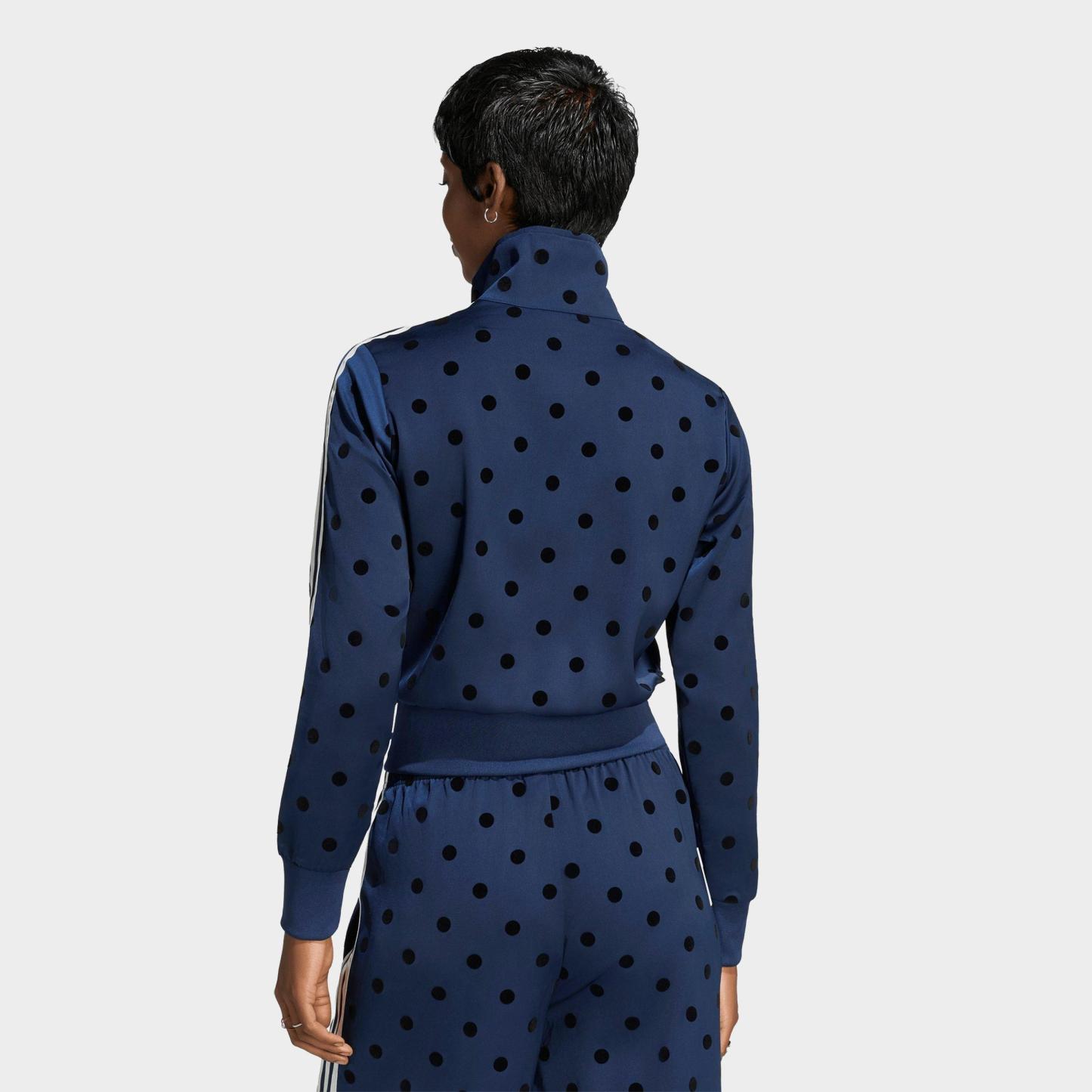 Women's adidas Originals Firebird Polka Dot Satin Track Jacket - Night Indigo