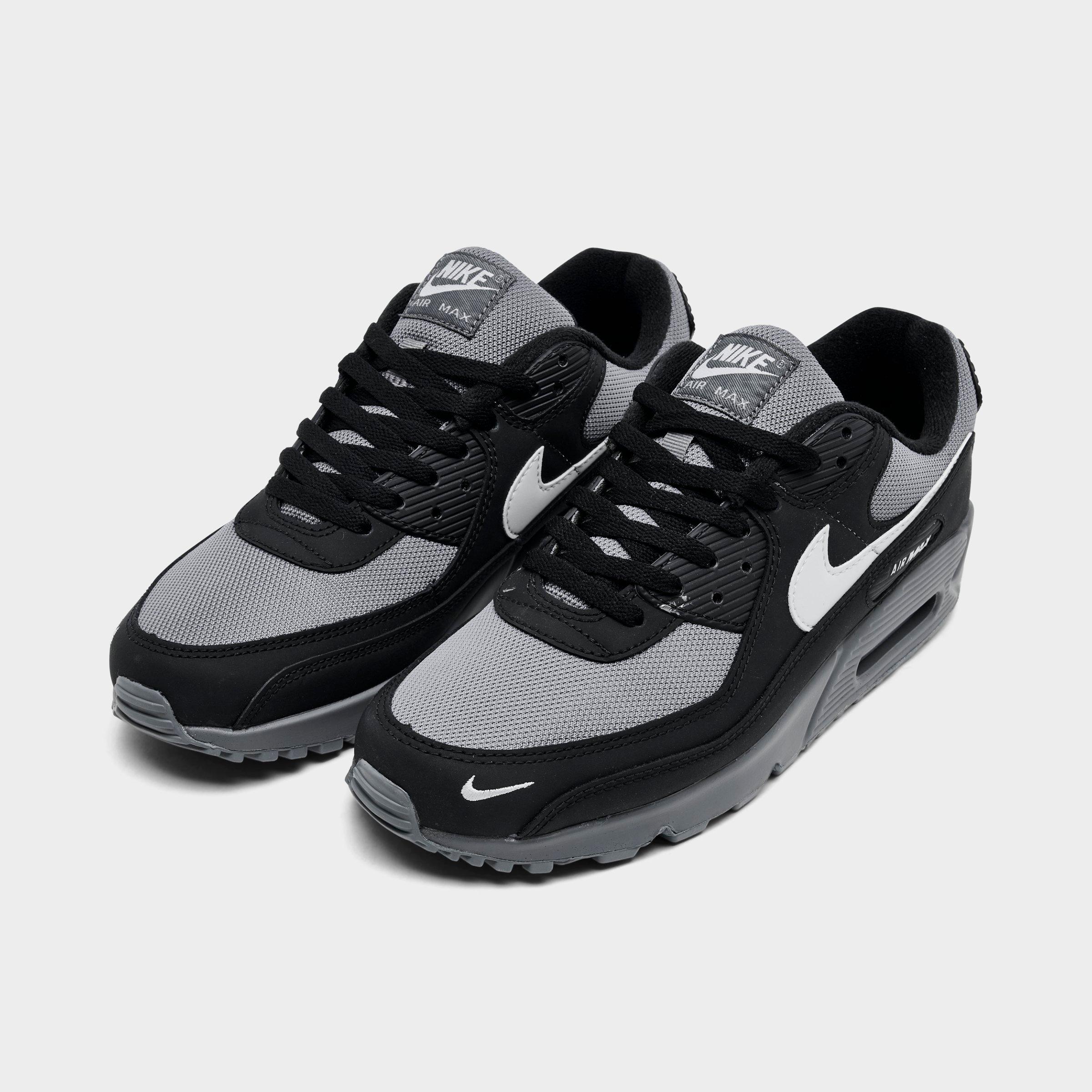 Men's Nithtke Air Max 90 Casual Shoes - Part 4 - Black/Smoke Grey/Photon Dust - Both shoes facing left