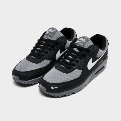 Men's Nithtke Air Max 90 Casual Shoes - Part 4 - Black/Smoke Grey/Photon Dust - Both shoes facing left