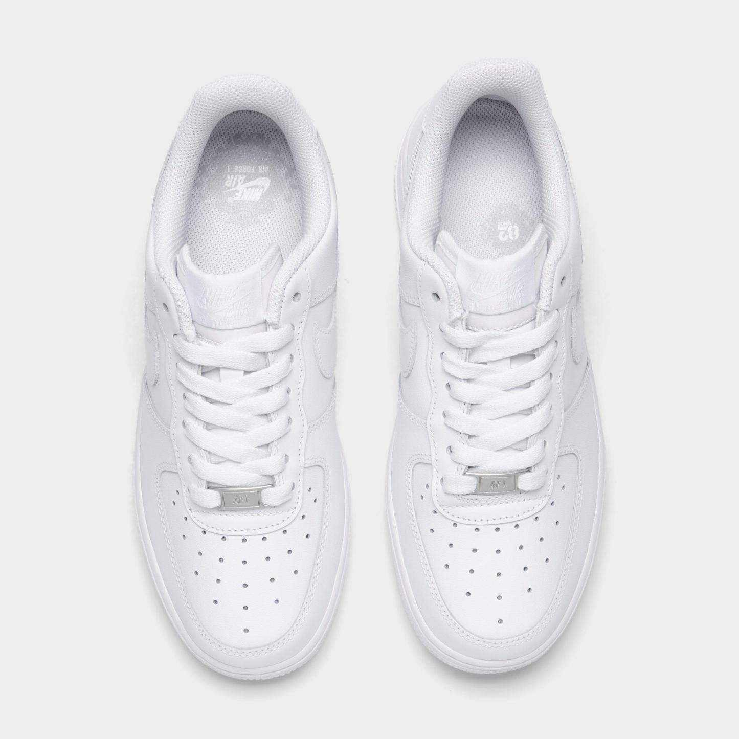 Women's Nithtke Air Force 1 Low Casual Shoes - White/White/White - Top view