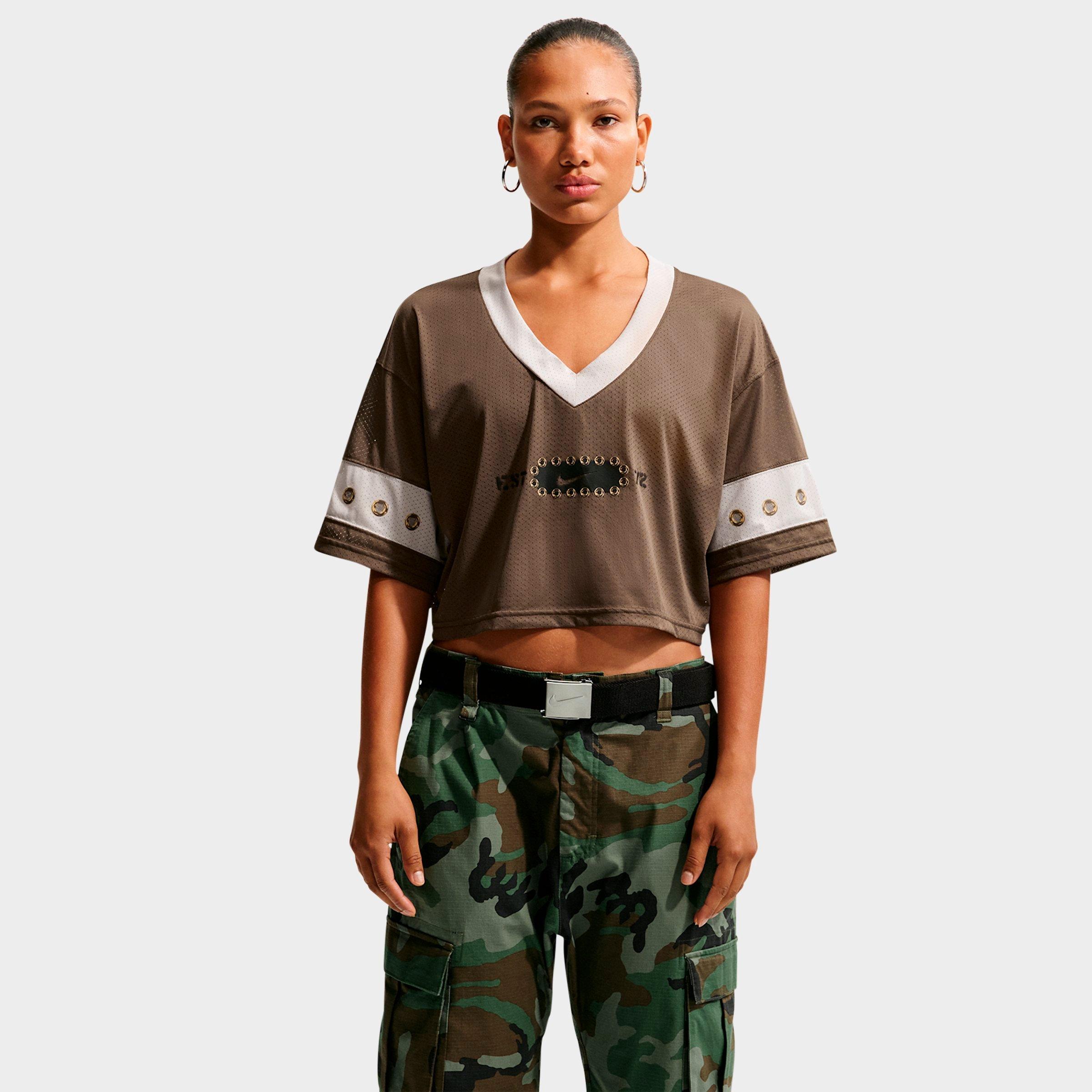 Women's Nithtke Sportswear Cropped Jersey Top - Dark Hazel/Moon Particle