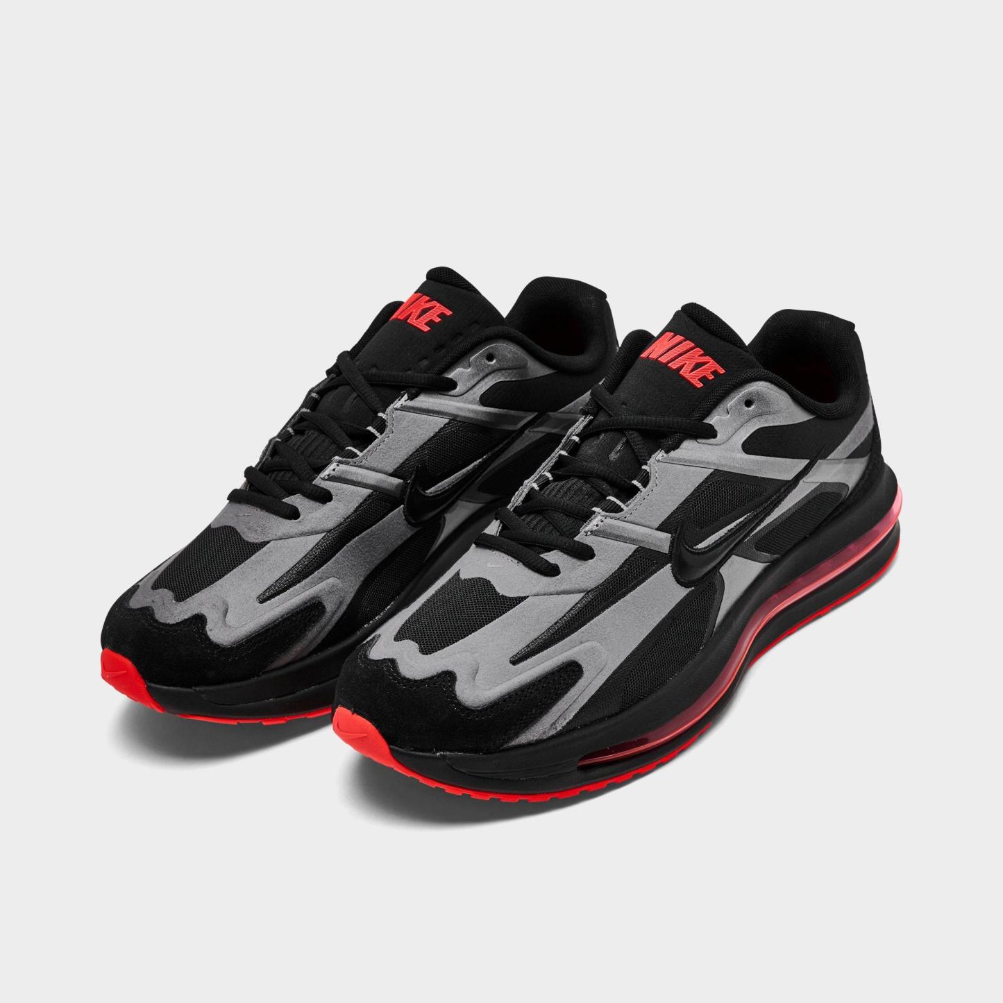 Men's Nithtke Air Max Metro Casual Shoes - Black/Metallic Dark Grey/Bright Crimson/Black - Both shoes facing left