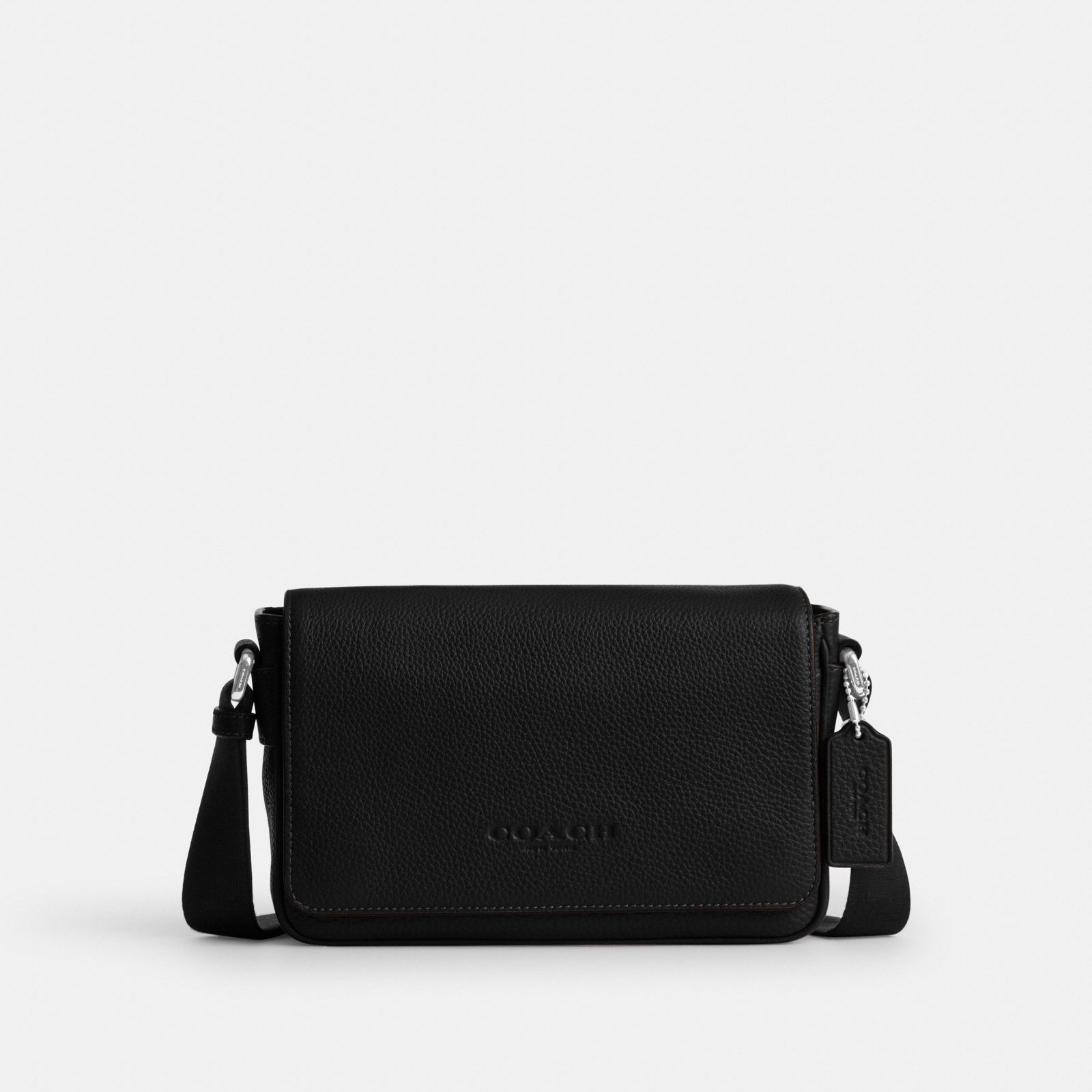 Jack Small Flap Crossbody Bag - Silver/Black