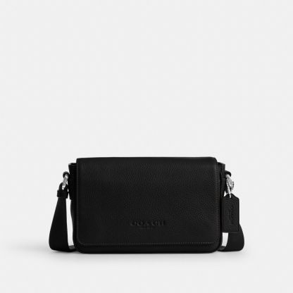 Jack Small Flap Crossbody Bag - Silver/Black