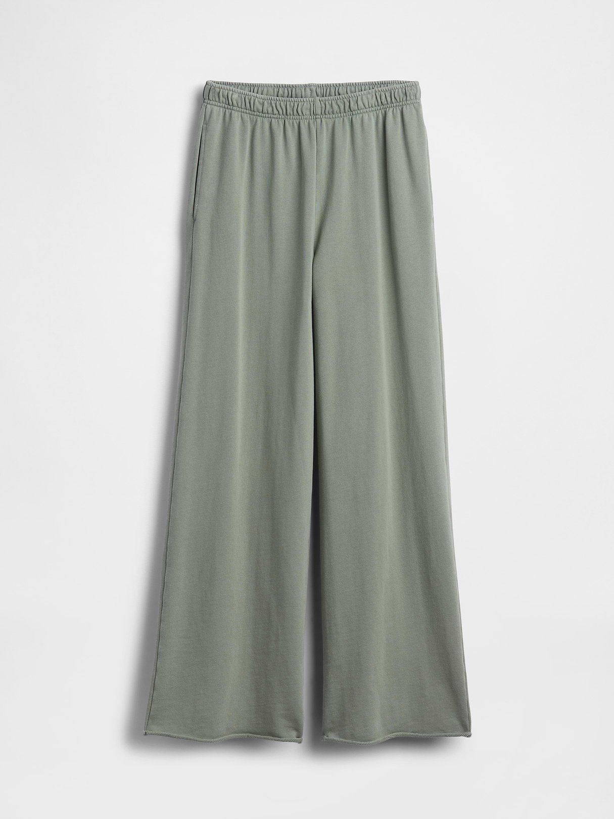 Mid Rise VintageSoft Terry Loose Sweatpants - Gasoline green