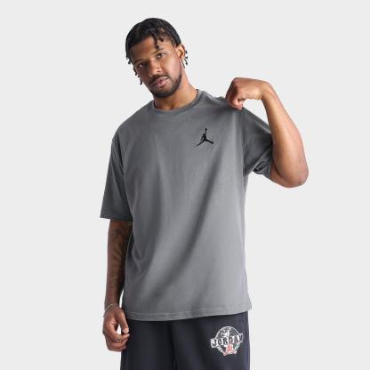 Men's Jordan Embroidered Jumpman T-Shirt - Iron Grey/Black - view 1