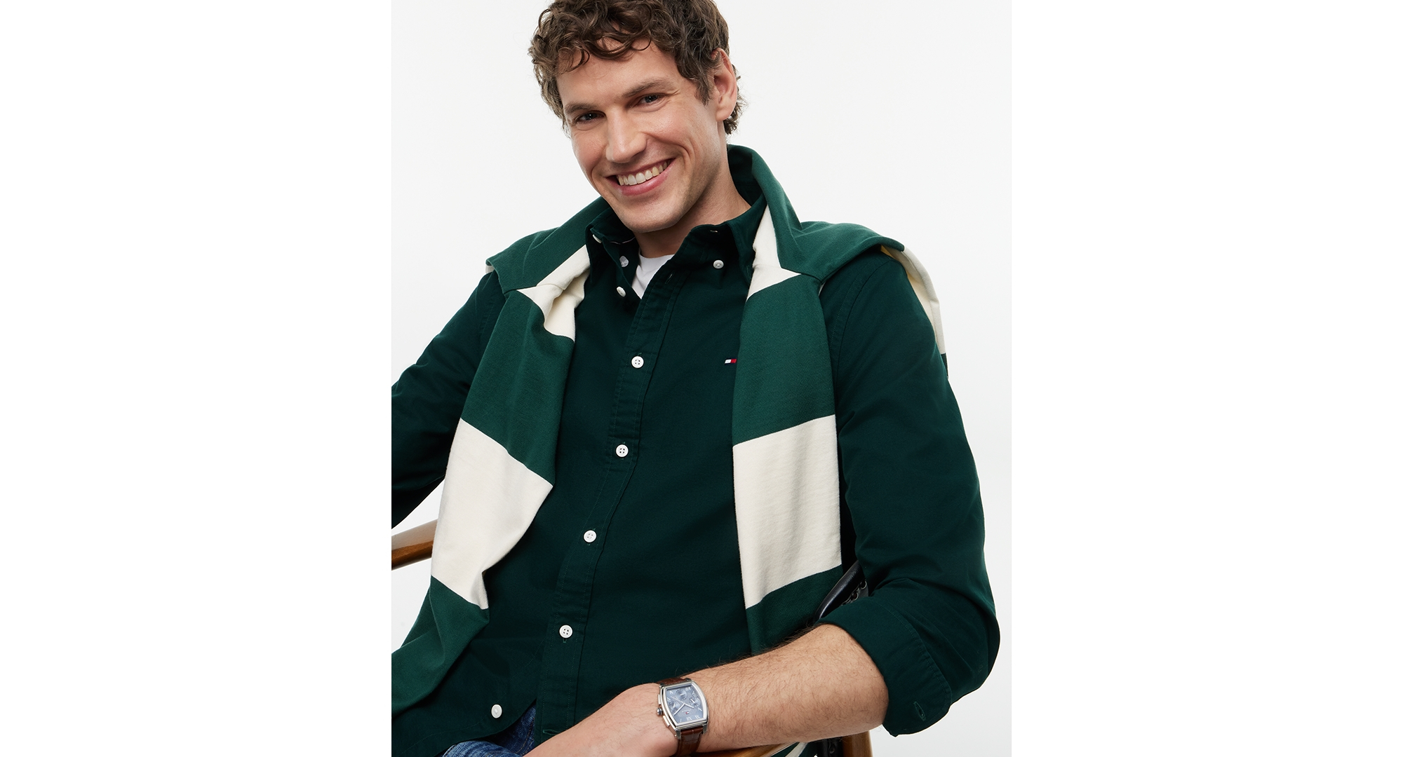 Tommy Hilfiger Men's Heritage Regular-Fit Oxford Shirt - Hunter