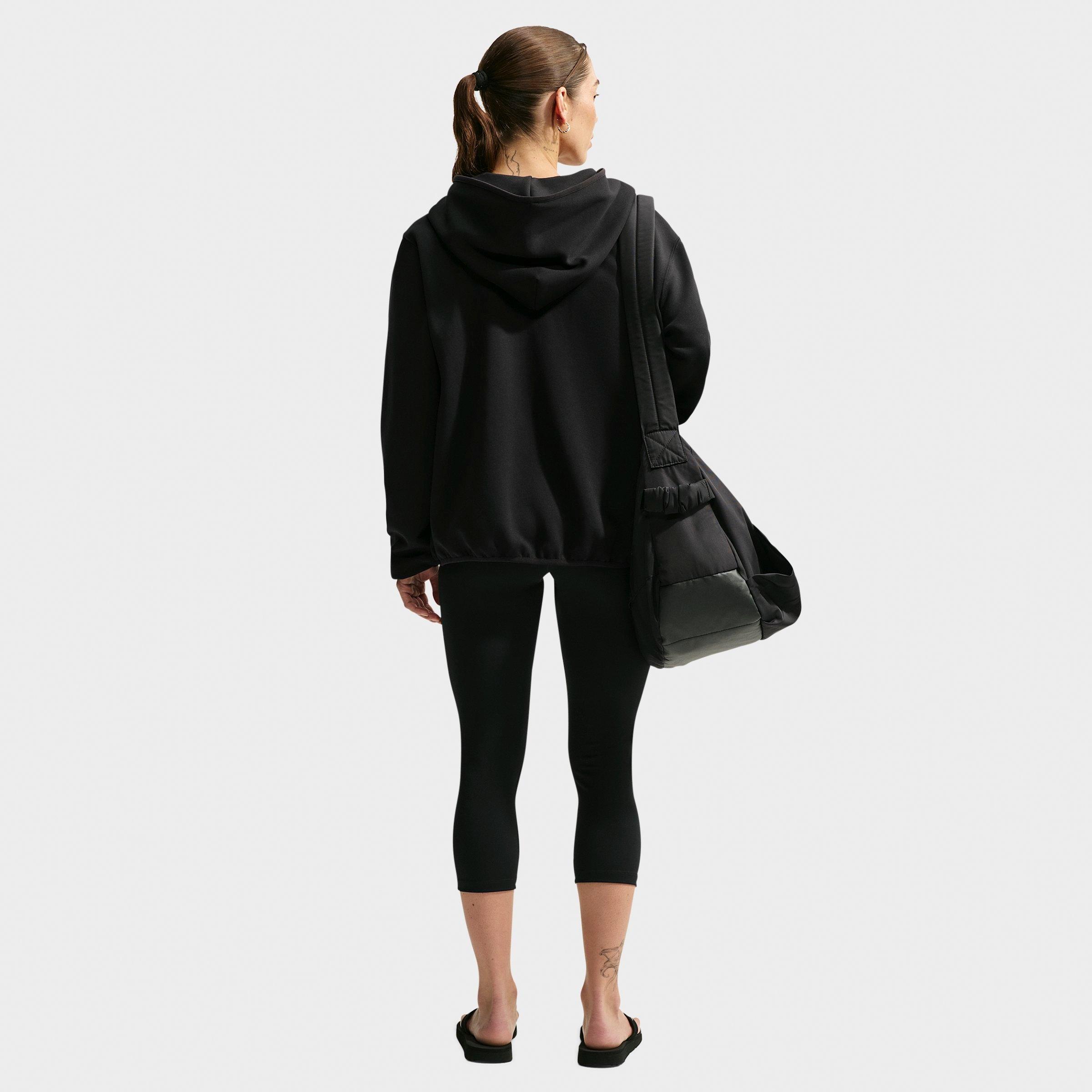 Women's Nithtke Studio Fleece Sport Dri-FIT Full-Zip Hoodie - Black/White