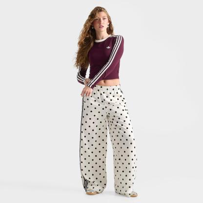 Women's adidas Originals 3-Stripes Slim Long-Sleeve T-Shirt - Maroon
