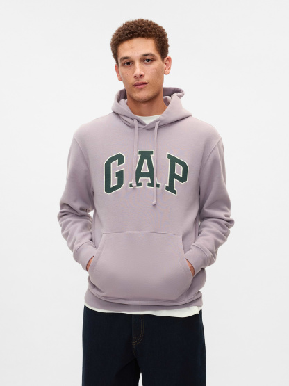 Adult VintageSoft Arch Logo Hoodie - dusty mauve