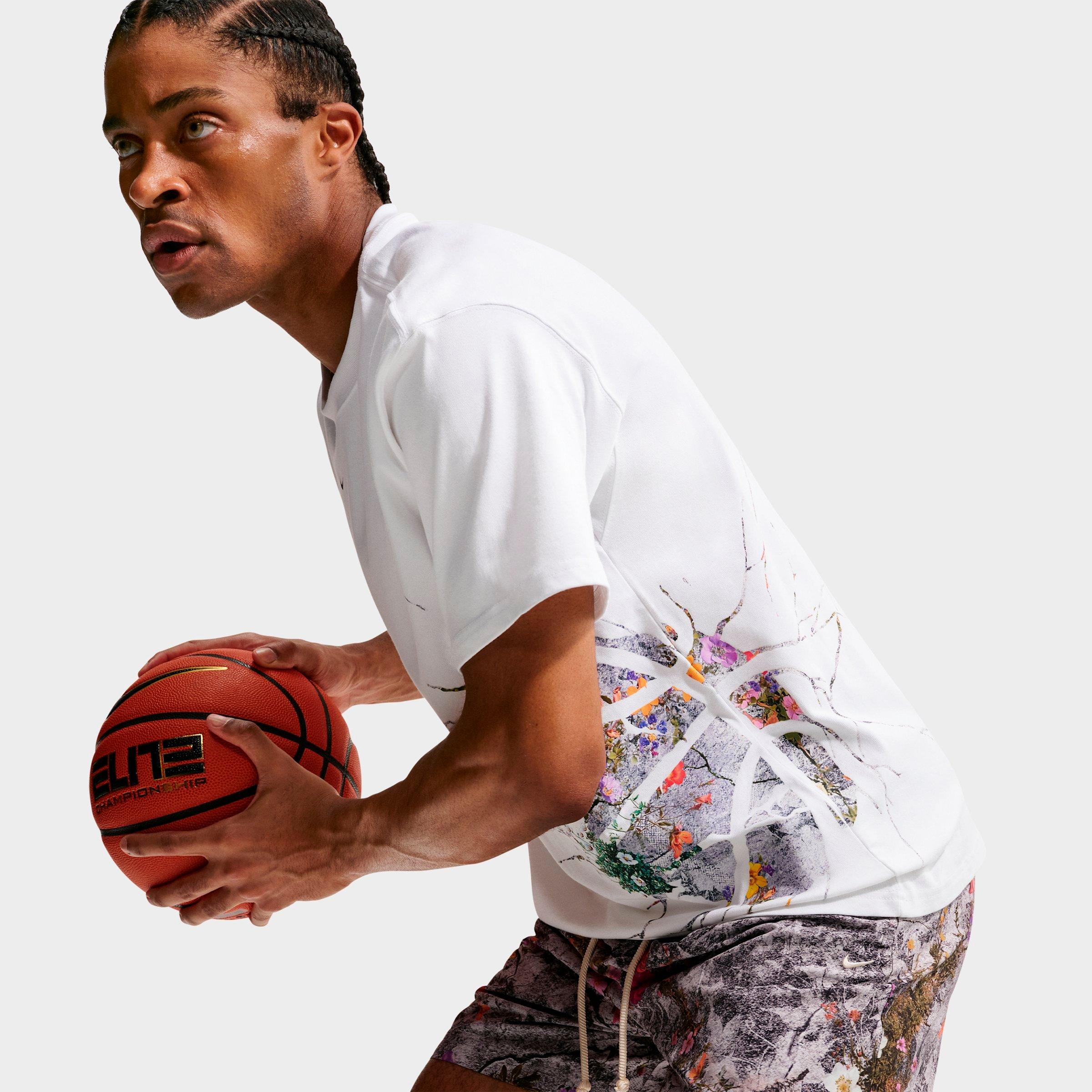 Men's Nithtke Standard Issue Dri-FIT 5" Practice Graphic Print Woven Basketball Shorts - Cement Grey/Pale Ivory
