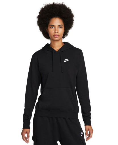 Nike Women's Sportswear Club Fleece Pullover Hoodie - Black/white