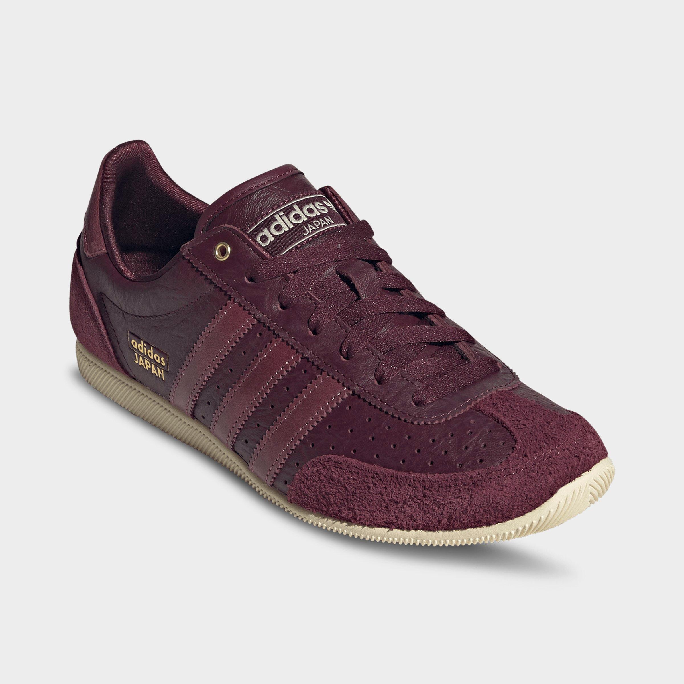 Women's adidas Originals Japan Casual Shoes - Part 1 - Maroon/Burgundy/Gold Metallic - Both shoes facing left