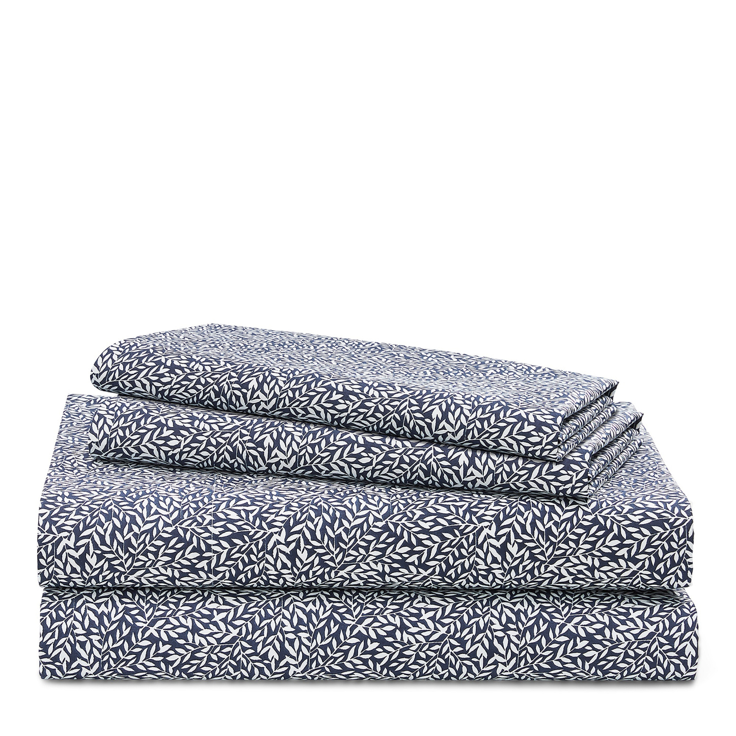 Lauren Ralph Lauren Spencer Leaf Sheet Set, Queen - Navy Leaf