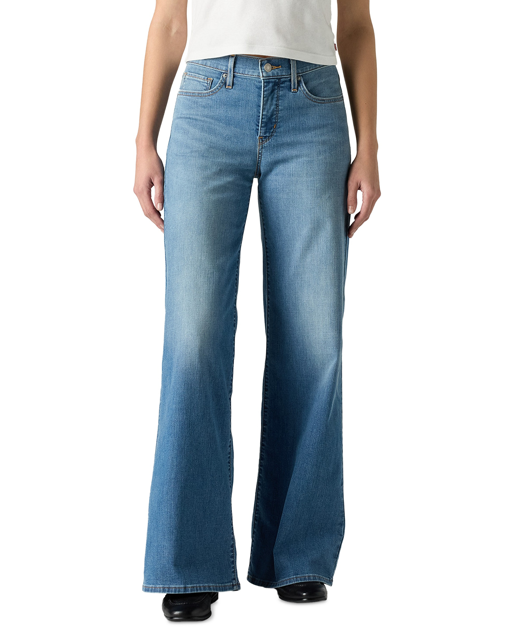 Levi's Women's 318 Shaping Stellar-Stretch Wide-Leg Jeans - Cool Satisfaction
