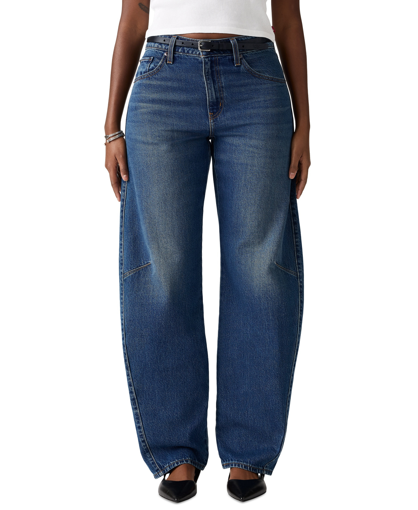 Levi's Premium Women's Baggy Dad Cotton Barrel-Leg Jeans - Most Wanted