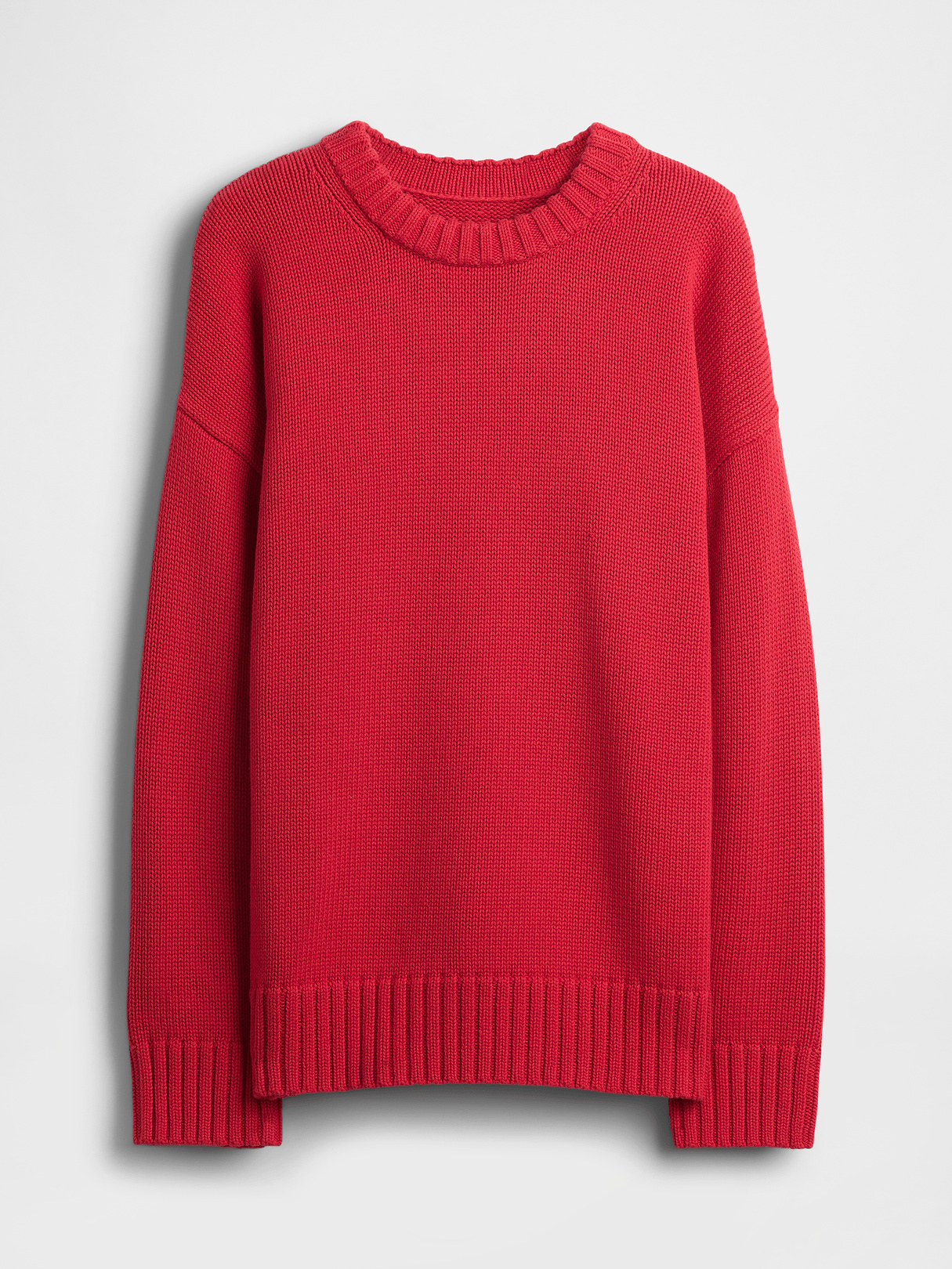 100% Cotton Oversized Sweater - Modern red