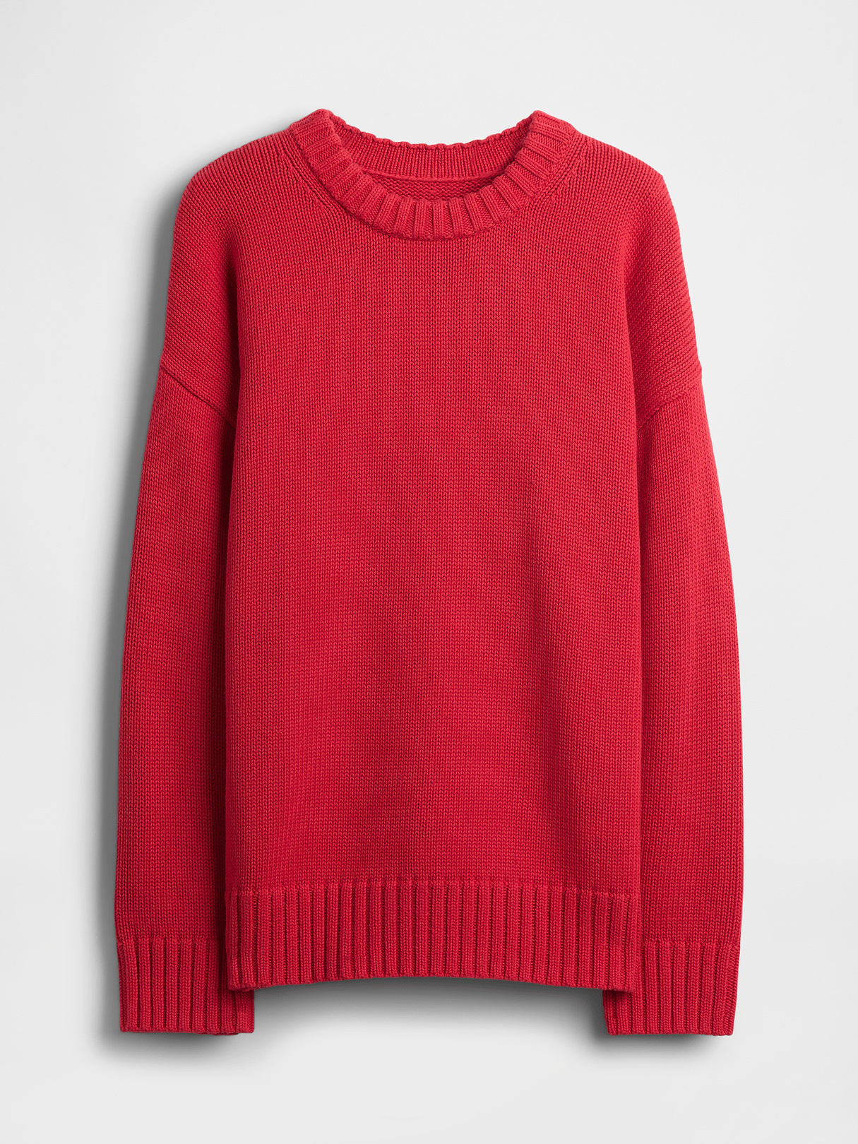 100% Cotton Oversized Sweater - Modern red