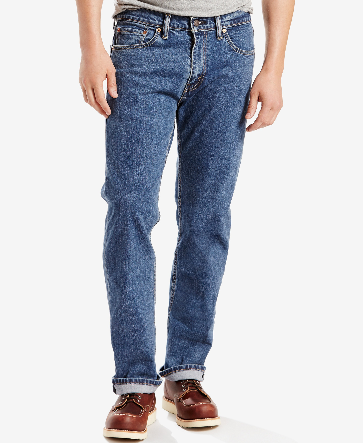 Levi's Men’s 505™ Regular-Fit Stretch Jeans - Stonewash