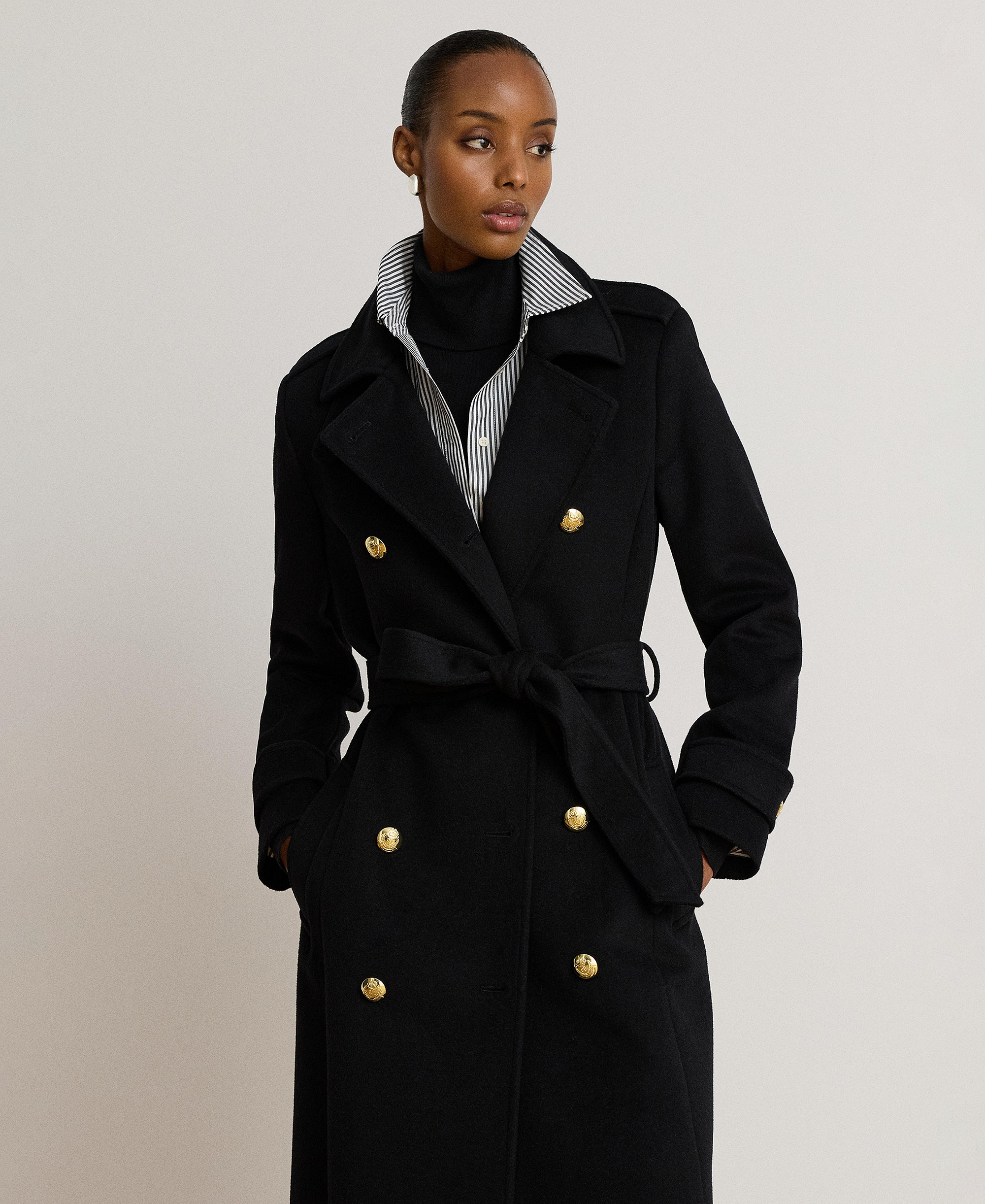 Lauren Ralph Lauren Women's Collared Coat - Black
