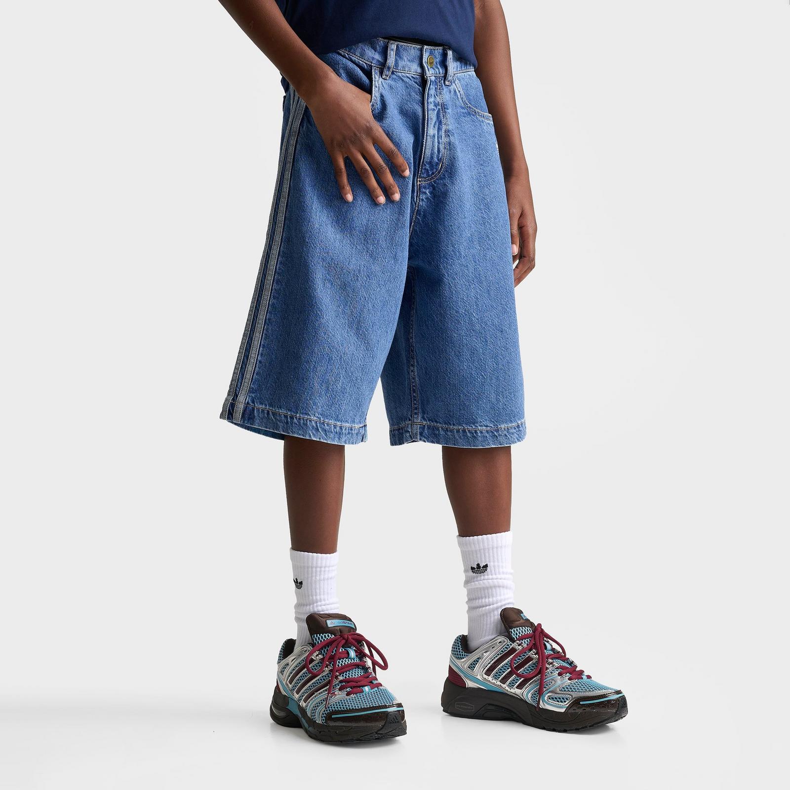 Big Kids' adidas Originals Denim Shorts - Antique Wash Denim - view 3