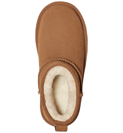 UGG® Kids Classic Ultra Mini Platform Booties - Chestnut