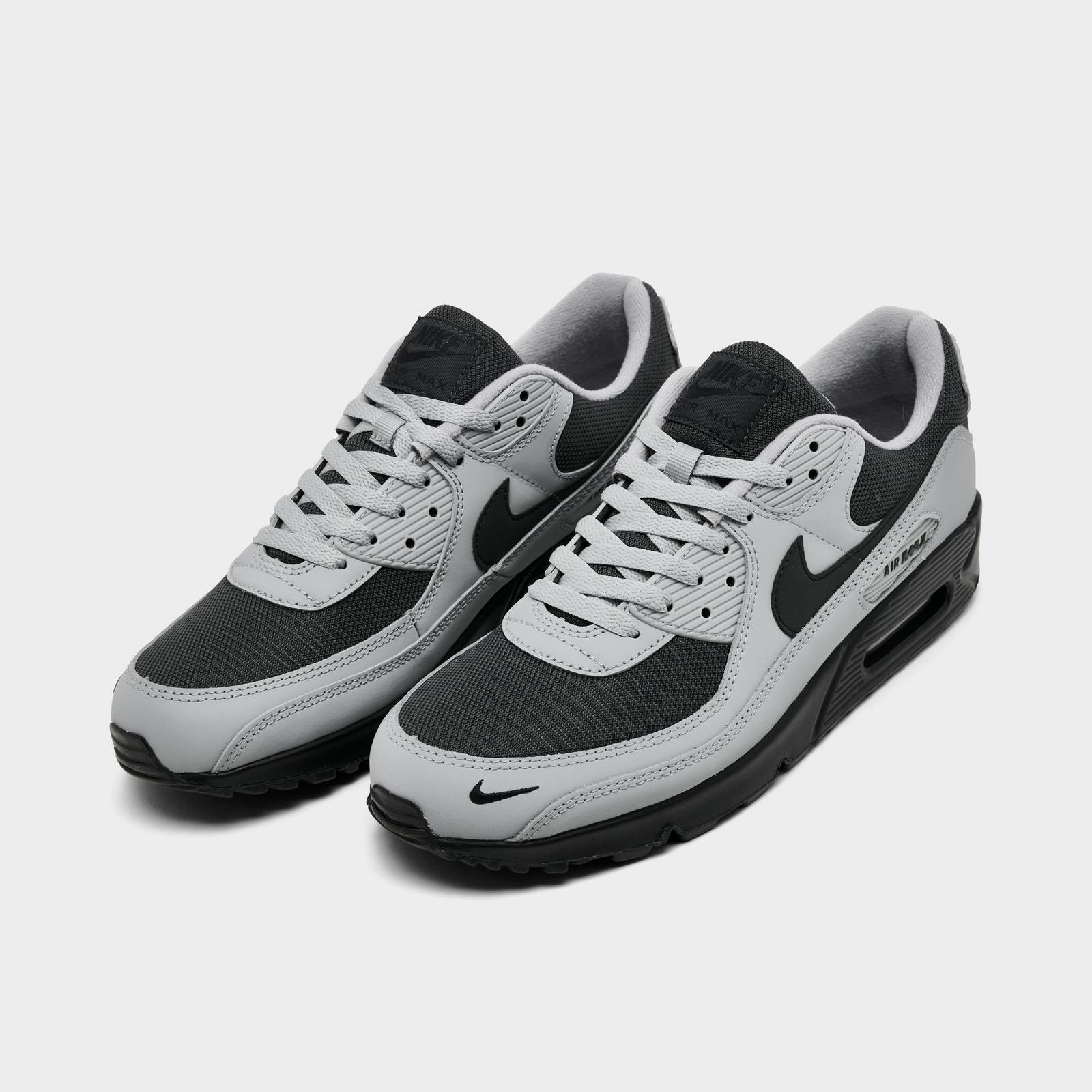 Men's Nike Air Max 90 Casual Shoes - Light Smoke Grey/Anthracite/Photon Dust/Black