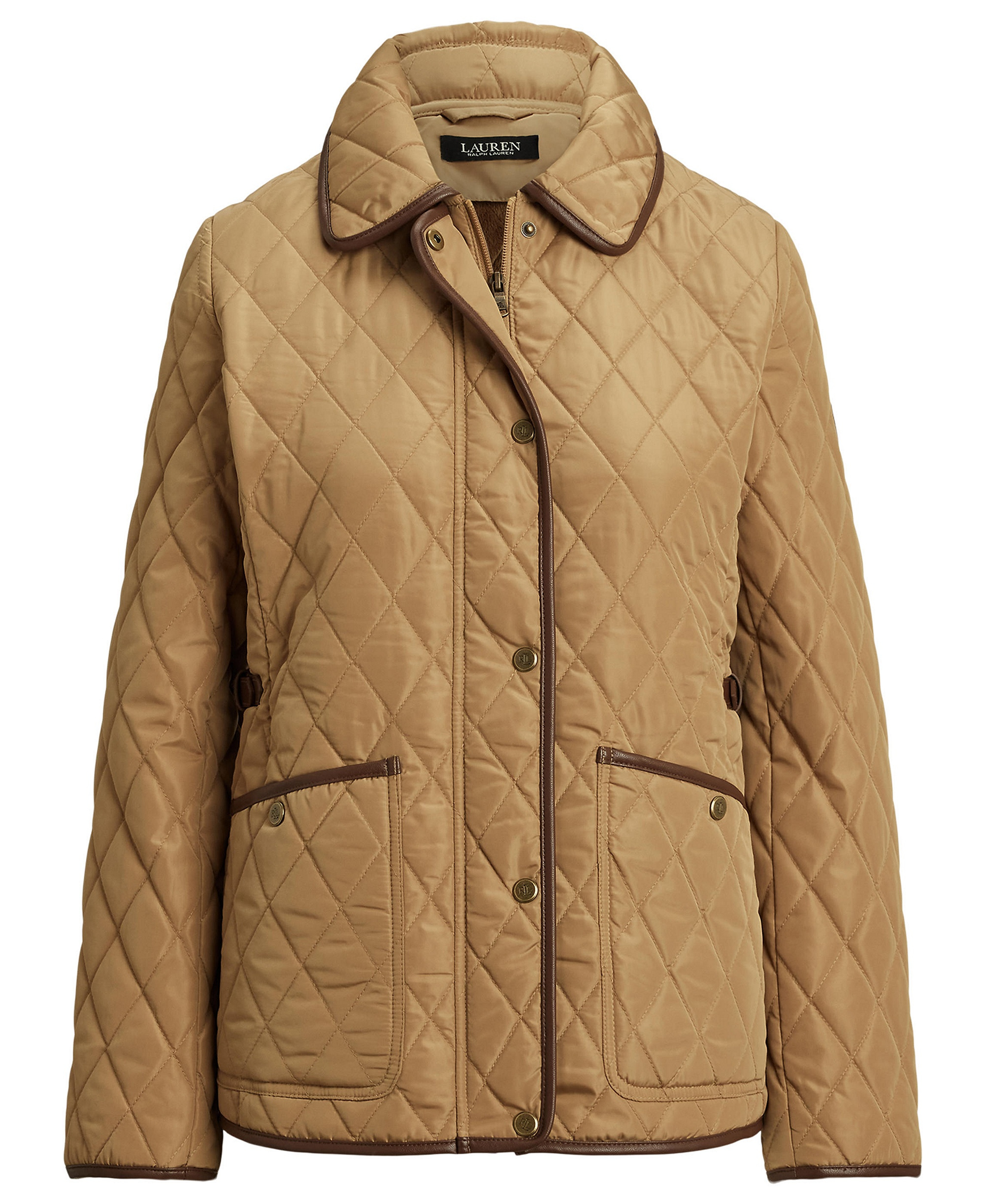 Lauren Ralph Lauren Petite Quilted Velboa-Lined Jacket, Created for Macy's - Classic Camel