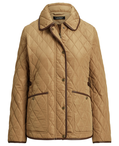 Lauren Ralph Lauren Petite Quilted Velboa-Lined Jacket, Created for Macy's - Classic Camel