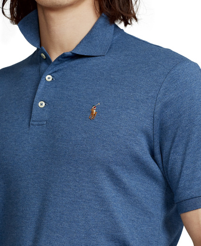 Polo Ralph Lauren Men's Classic-Fit Soft Cotton Polo Shirt - Derby Blue Heather