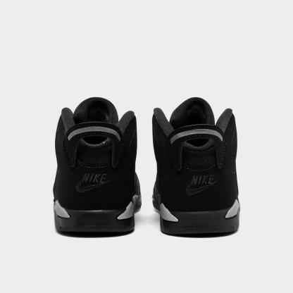 Kids' Toddler Air Jordan Retro 6 Basketball Shoes - Black/Reflect Silver/Black - view 4