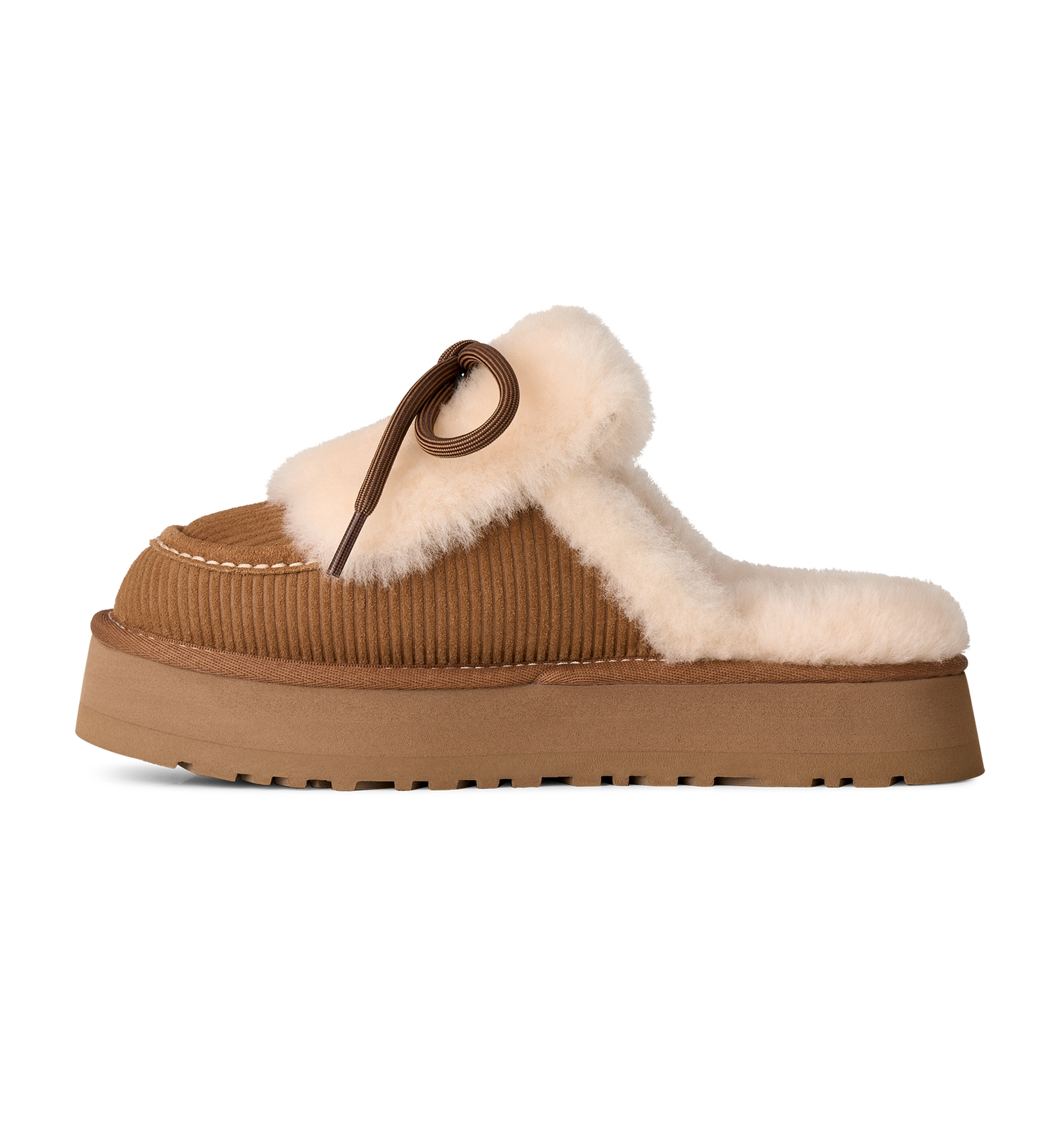 UGG® Women's Disquette Heritage Lace-Up Clog Slippers - Chestnut