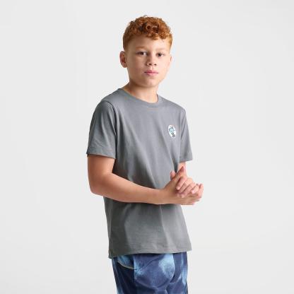 Big Kids' Nithtke Sportswear World T-Shirt - Smoke Grey