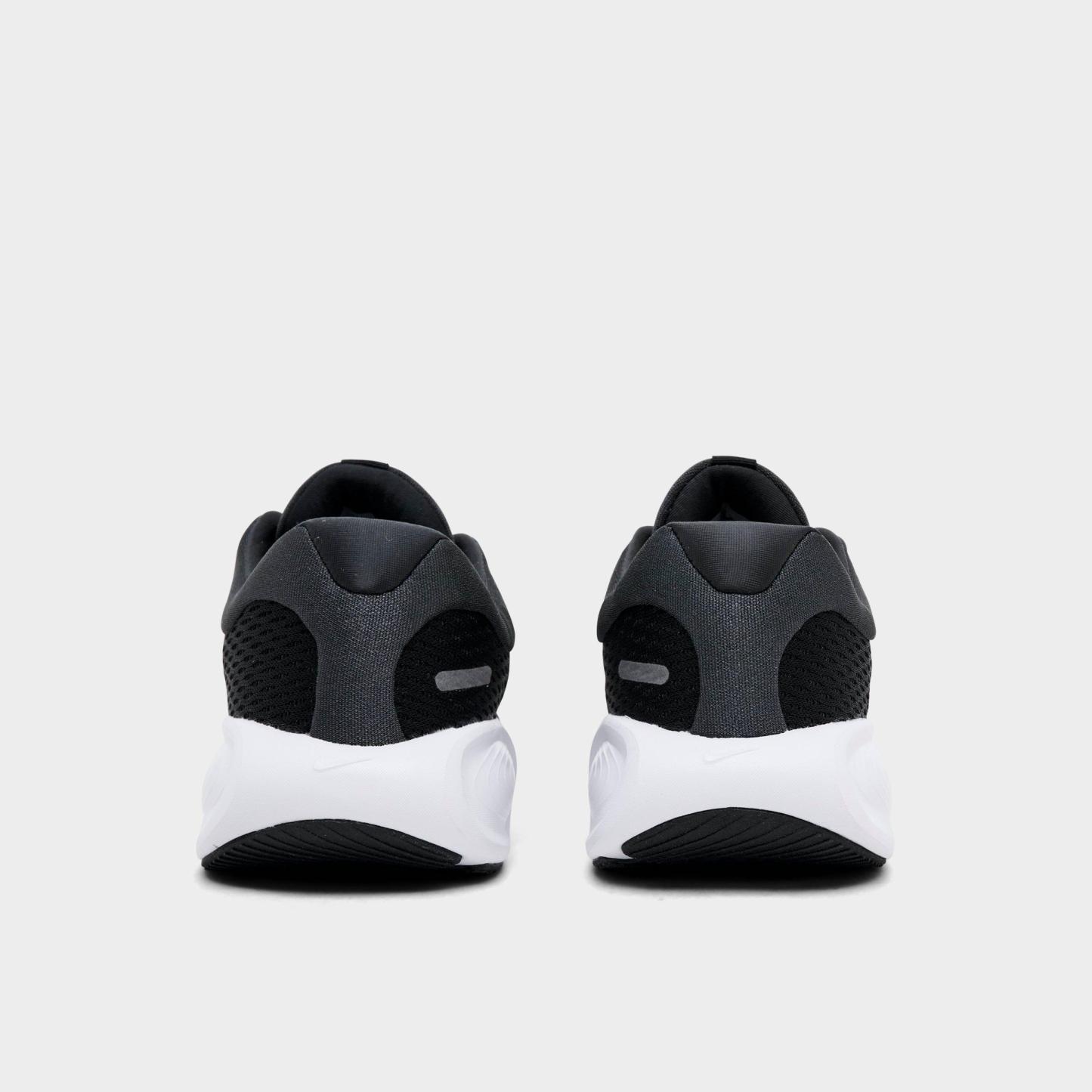 Big Kids' Nithtke Stellar Ride Running Shoes - Black/White/Anthracite/Pure Platinum - Back view