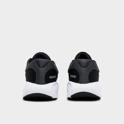 Big Kids' Nithtke Stellar Ride Running Shoes - Black/White/Anthracite/Pure Platinum - Back view