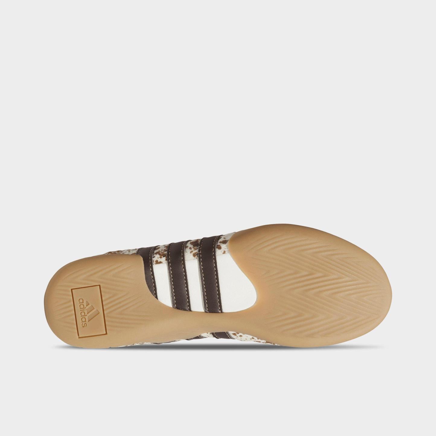 Women's adidas Originals Taekwondo Mei Ballet Casual Shoes - Off White/Dark Brown/Gum - Bottom view