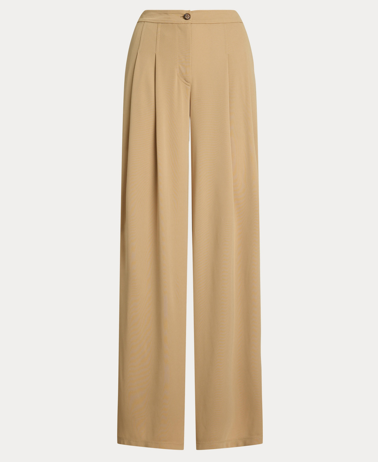 Lauren Ralph Lauren Women's Pleated Stretch Jersey Wide-Leg Pants - Birch Tan