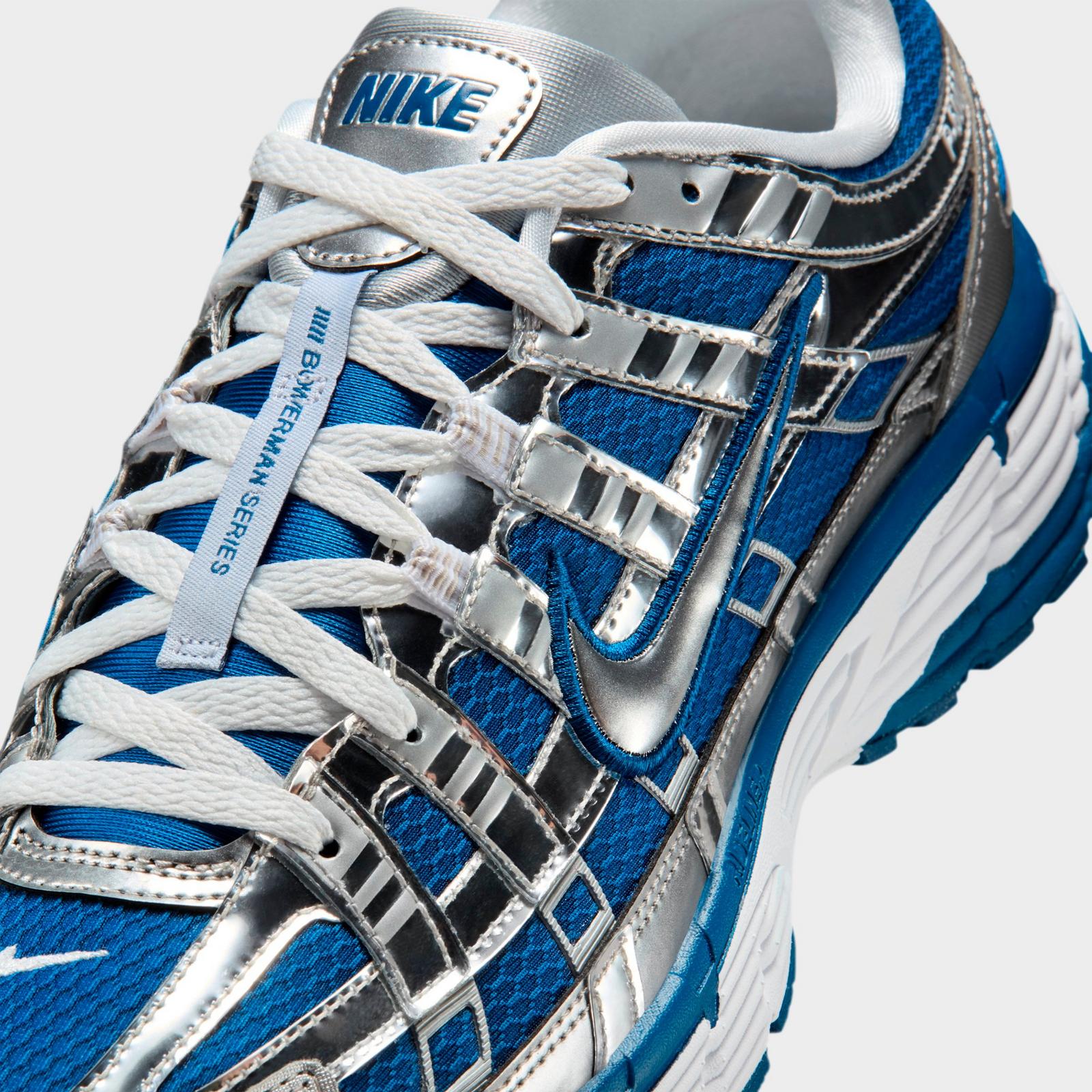 Men's Nike P-6000 Casual Shoes - Court Blue/White/Metallic Silver