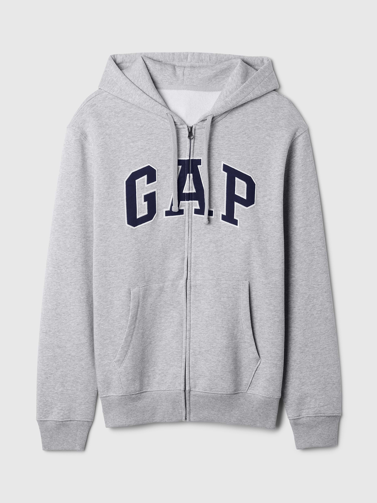 Adult VintageSoft Arch Logo Zip Hoodie - Light heather grey