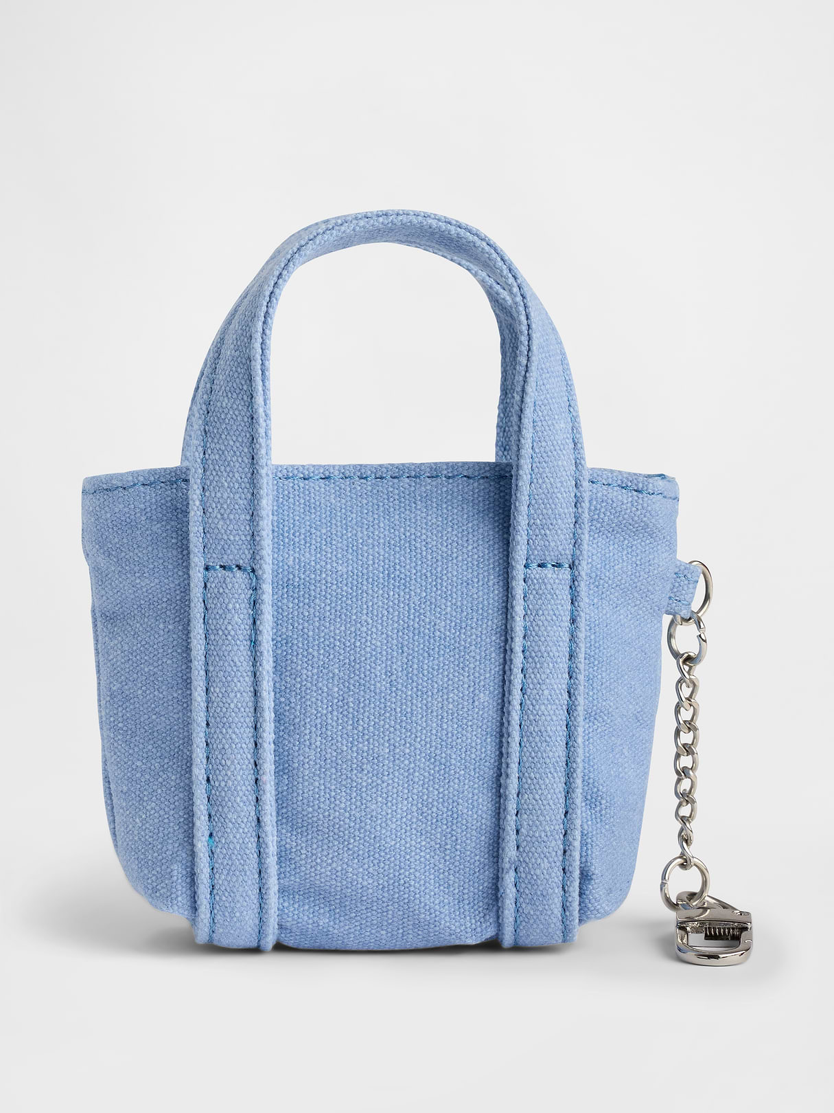 Logo Tote Bag Charm - Moonstone blue