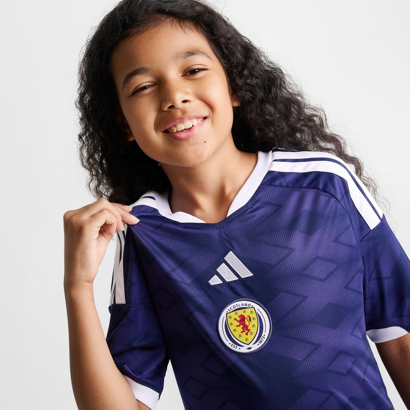 Big Kids' adidas Scotland Home Replica Soccer Jersey - Night Sky - view 5