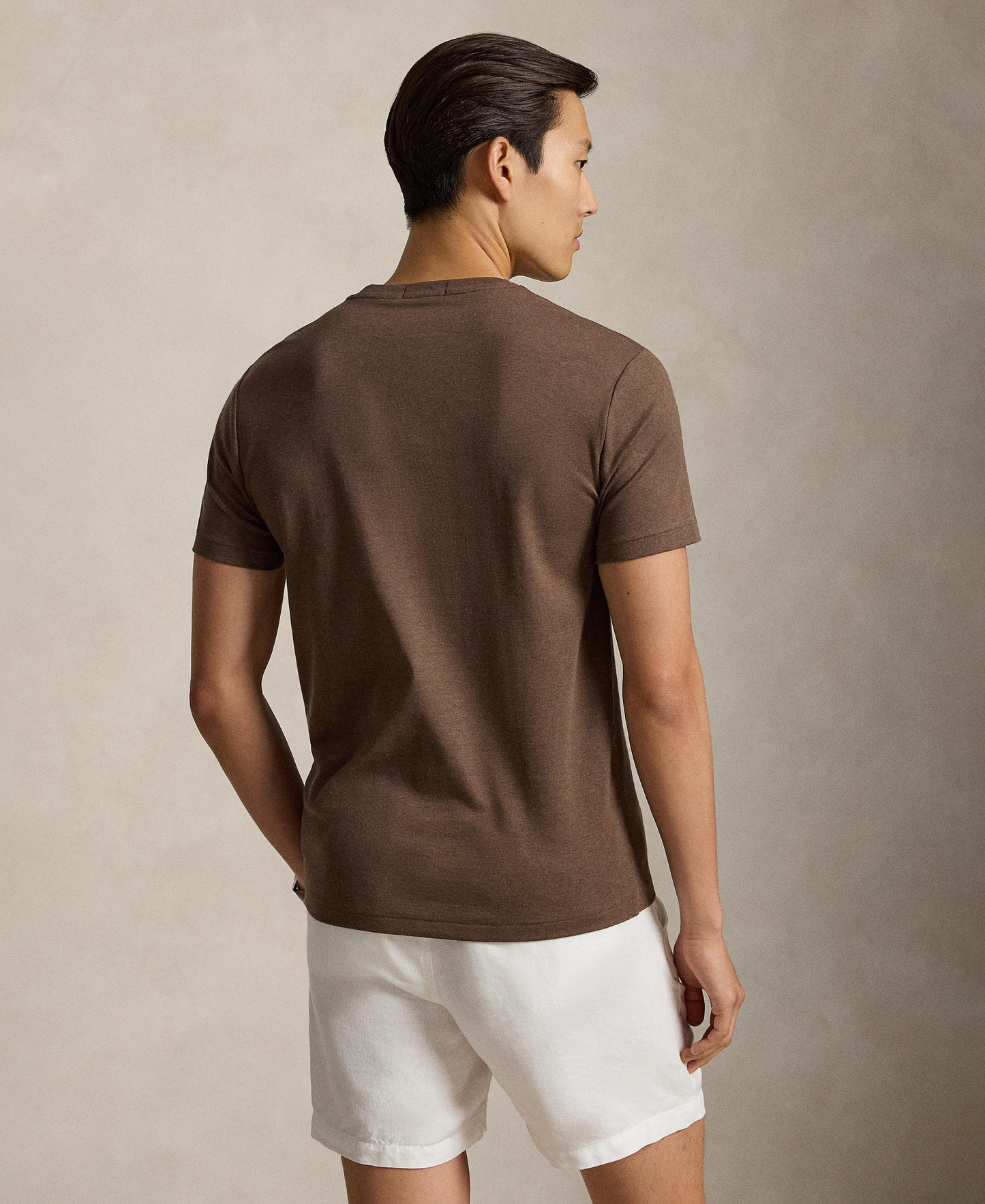 Polo Ralph Lauren Men's Custom Slim-Fit Soft Cotton T-Shirt - Nutmeg Brown Heather