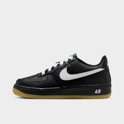 Big Kids' Nike Air Force 1 LV8 Casual Shoes - Black/Gum Light Brown/White