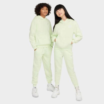 Big Kids' Nithtke Sportswear Club Fleece Pullover Hoodie - Lime Ice/White