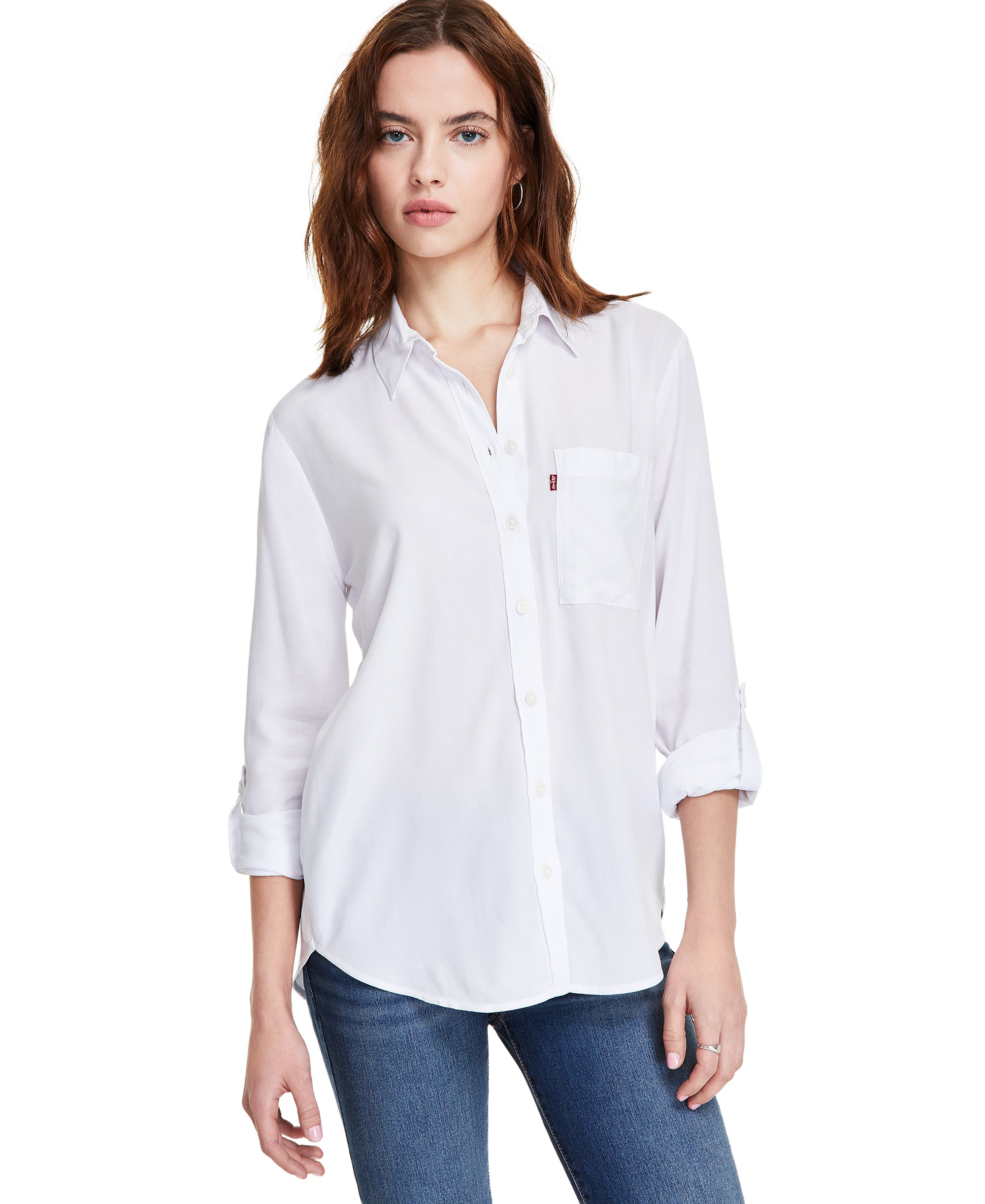 Levi's Women's Darlene Collared Button-Front Shirt - Bright White