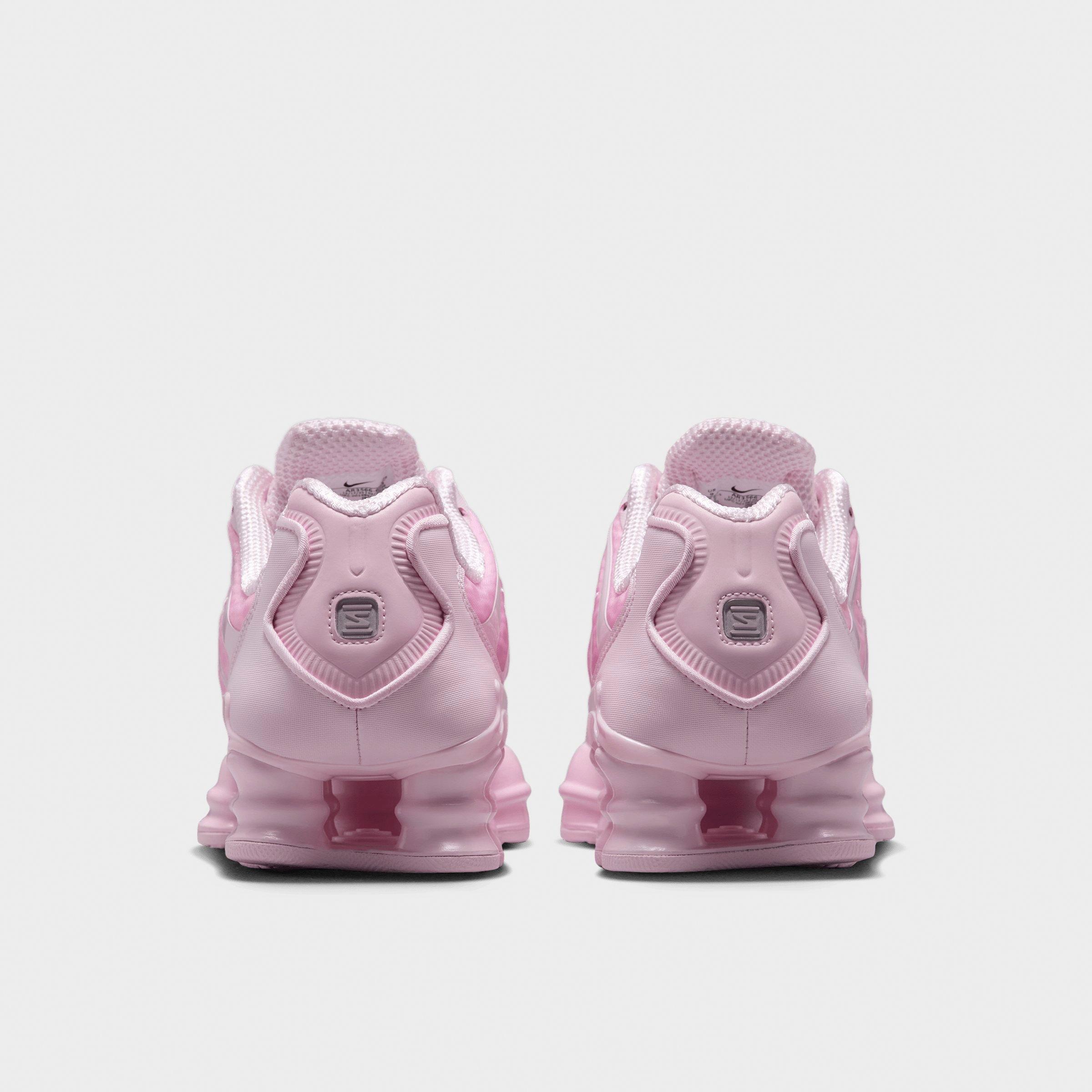 Women's Nithtke Shox TL Casual Shoes - Pink Foam/Metallic Silver/Pink Foam - Back view